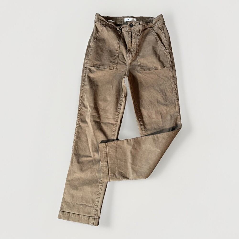 Madewell Sz 26 Brown Utility Pants Straight Leg Quiet Luxury Capsule Casual